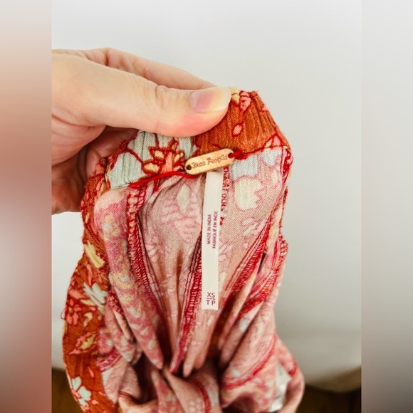 Free People Fiji Flare Floral Boho Pull On Pants - Picture 6 of 8